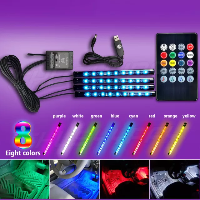 Per Toyota Auris E18 auto illuminazione poggiapiedi interni LED RGB striscia luminosa colorata