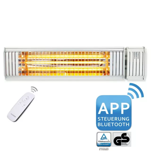 B-Ware VASNER Appino 20 Infrarotstrahler Heizstrahler Terrasse Wand APP Weiß