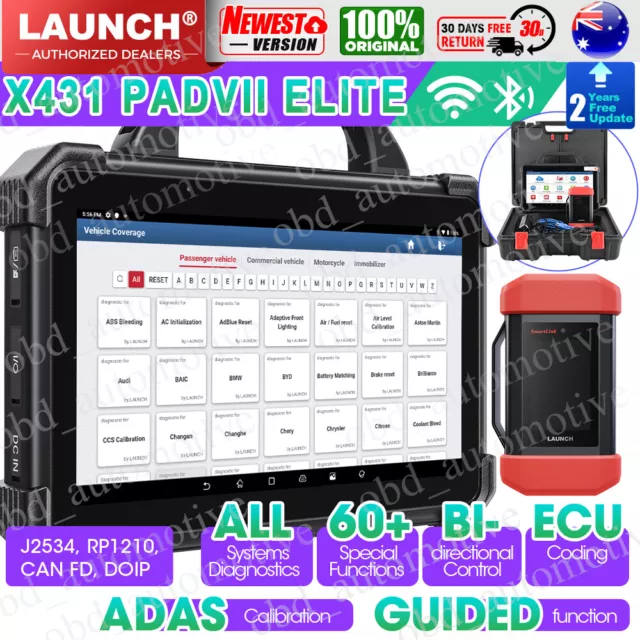 LAUNCH X431 PADVII ELITE Scanner Car Intelligent Diagnostic Tool ECU Programming