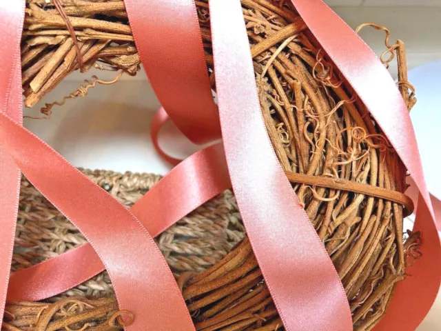 Berisfords Shade 9792 Rose Gold Double Satin Ribbon.ECO FRIENDLY.3MM-70MM WIDTHS