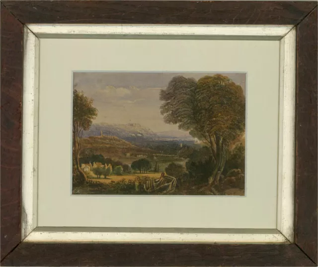 E.M. - Aquarell Aus Dem Frühen 19. Jahrhundert, Italienische Landschaft