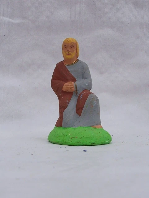 ancien santon crèche devineau taille 3 roi mage maure c