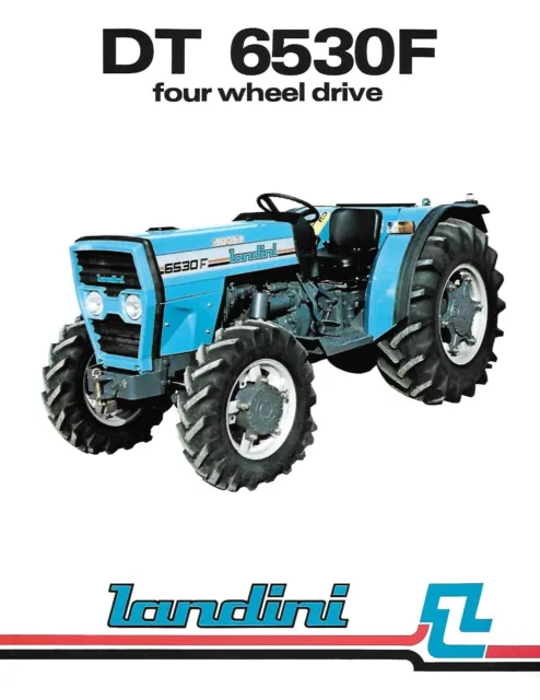 Vtg Landini Dt 6530F Four Wheel Drive Tractor Sales Dealer Brochure Des Moines