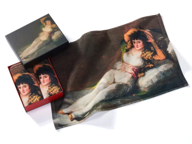 MuseARTa 2 Stück Gästehandtücher Goya-Die bekleidete Maja ca.60x40cm Geschenkbox