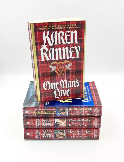 The Highland Lords #1-4 Paperback Books by Karen Ranney Romance Bundle