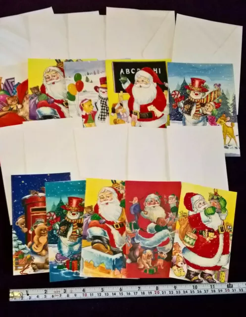 10x  1970's/80 Christmas Cards ;- Childrens collection      [KM3]