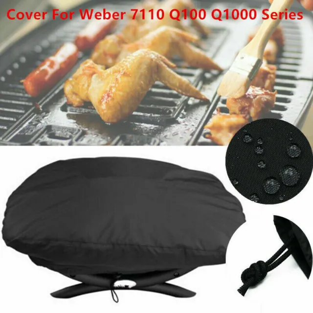 For Weber Q100/1000 BBQ Cover Waterproof Barbecue Grill Protector Outdoor Cov ZO