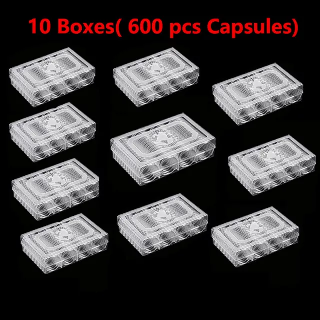 60-600PCS 41mm Premier Padded Clear Coin Capsules Holder Storage Display Case UK