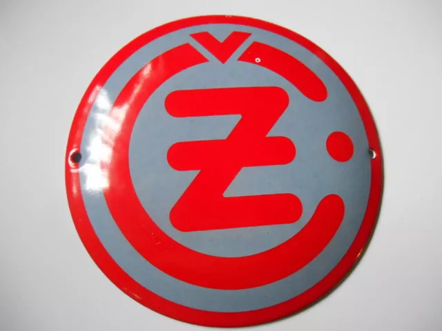 Cezeta Jawa CZ Logo rot  Patch Motorrad Email Werkstatt Garagen Schrauber Schild