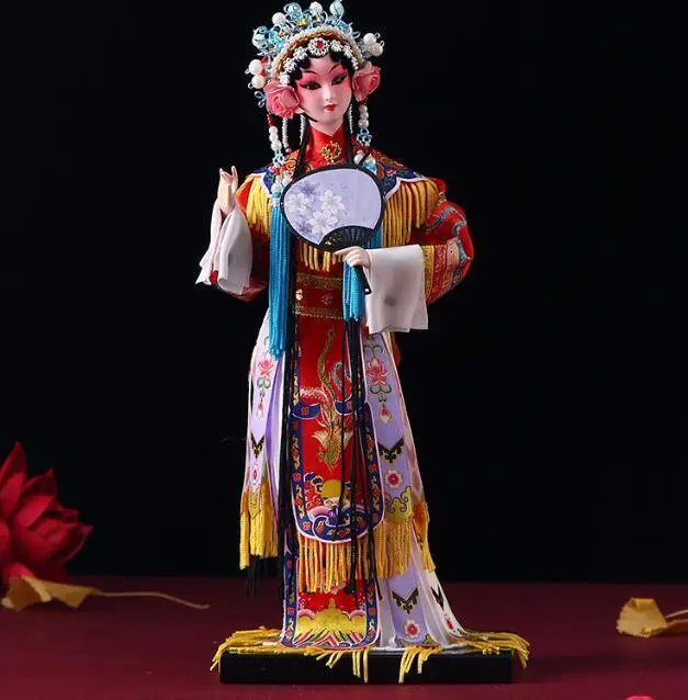 Hand Made 12"Peking Opera Performer Doll Figurine The Consort Yang GUI Fei