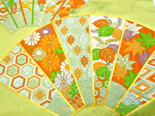 6083299: Japanese Kimono / Antique Nagoya Obi / Embroidery / Kiku & Paulownia