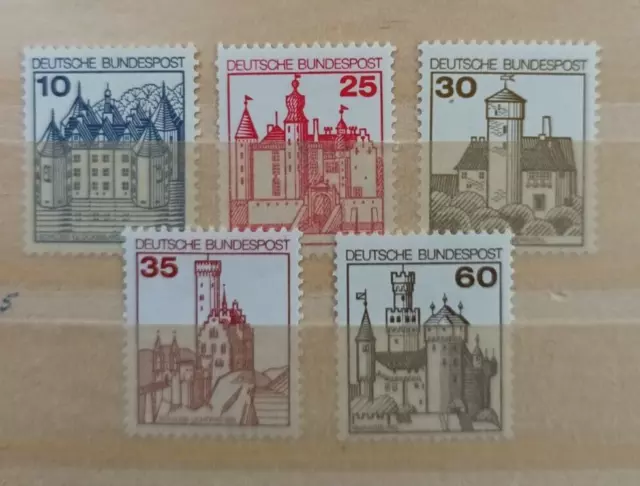 BRD 1977- Burgen und Schlösser Rollenmarken lot postfrisch