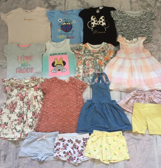 Top pantaloncini abiti per bambine 12-18 mesi Next M&S Zara ecc.
