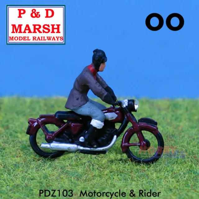1950s MOTORCYCLE Painted ready to place PD Marsh OO gauge Z103