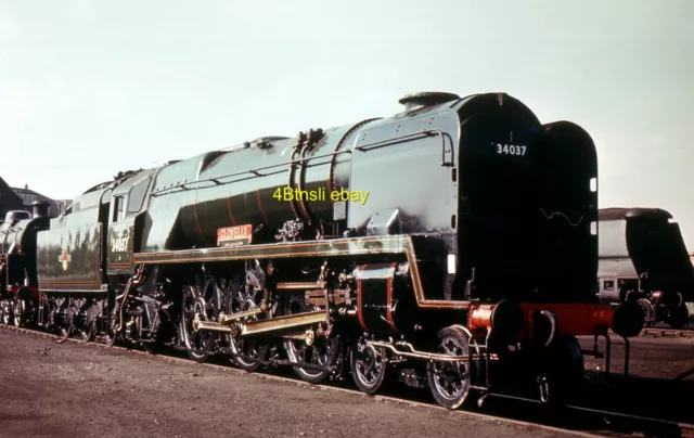 Duplicate 35mm slide SR WC 4-6-2 34037 CLOVELLY at Eastleigh