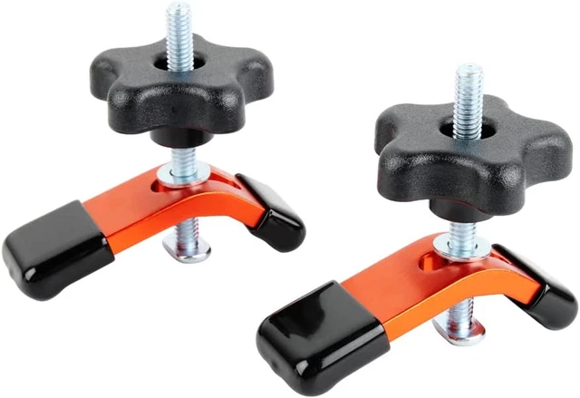 2 Pack Mini Hold down Clamps Kit, 3-1/3” L X 1” Width T-Track CNC Router Clamp