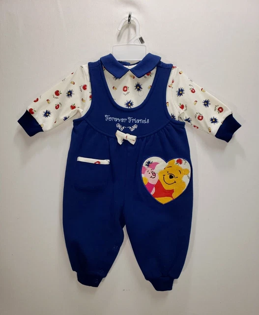 Disney Outfit Baby Pooh Baby Girl Infant 9 Months 2 Piece Set Jumper Top Cotton