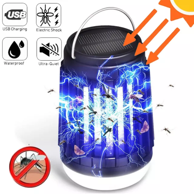 Electric USB Insect Bugs Fly Mosquito Killer UV LED Fan Lamp Catcher Zapper Trap