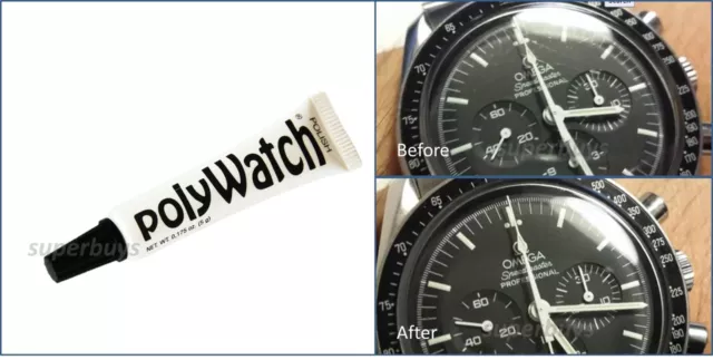 PolyWatch Scratch Remover Watch Face Clear Polish Plastic Acrylic Crystal Repair