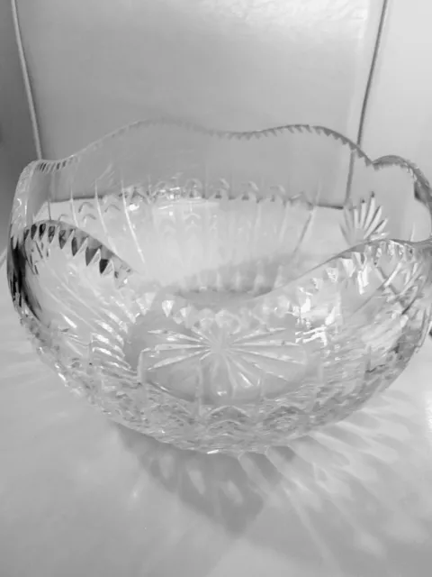 Carl Faberge House Of Igor The Franklin Mint  Crystal Cut Centerpiece Bowl 9"