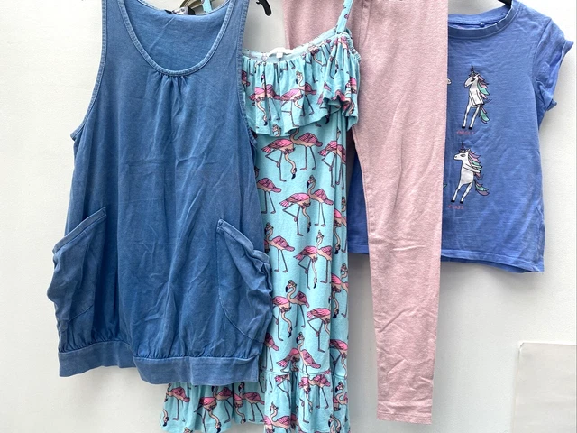 Girls Clothes Bundle 7-8 Years Next Bluezoo George Tops Dress Leggings VGC