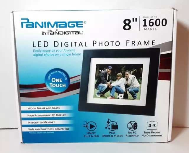 Pandigital Panimage 8" LED Digital Photo Frame 1600 Images NEW