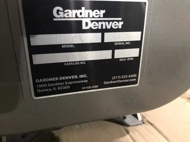 Gardner Denver Sutorbilt 5MS 5mr GAEMDSA 2850 RPM BLOWER Free Ltl Ship