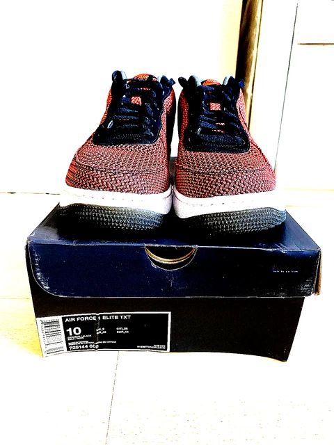 NIKE AIR FORCE 1 Elite TXT UK Size 9 Crimson Black 725144600 40.00 PicClick UK