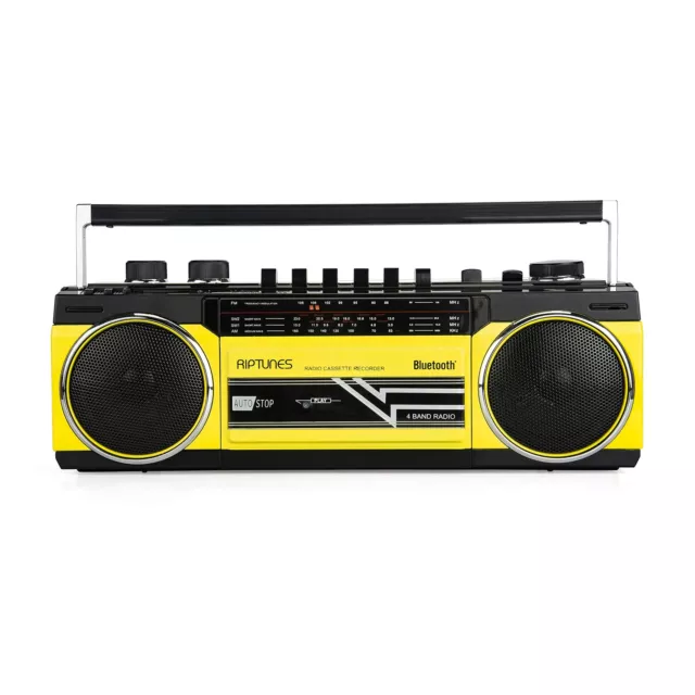 Cassette Boombox, Retro Blueooth Boombox, Cassette Player and Recorder, AM/FM...