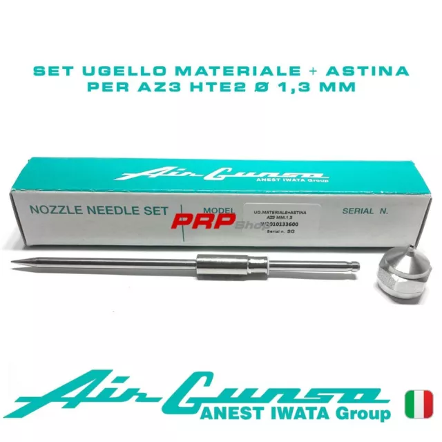 Set Ugello Materiale + Astina per Air Gunsa AZ3 HTE2 - Nozzle Needle Set 1.3 mm