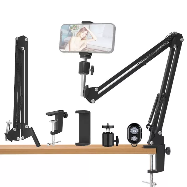 Mobile phone stand flexible gooseneck stand 360 °rotating long arm desktop stand