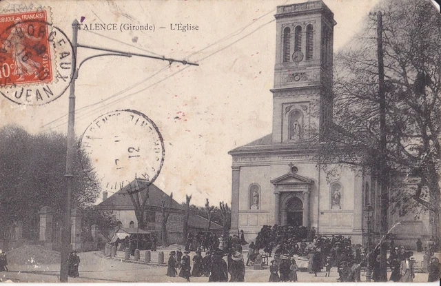 CPA 33 TALENCE L'Eglise animées