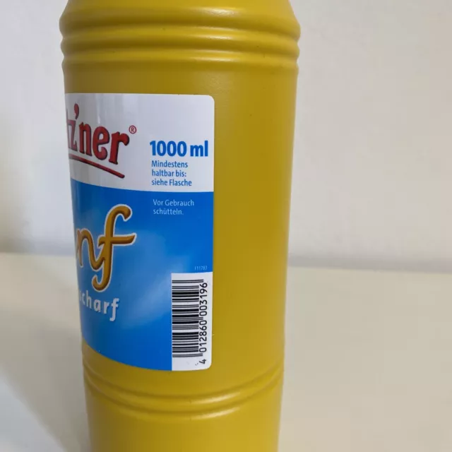 3x Bautzner Senf mittelscharf 1000ml Vorratsflasche Ostprodukt 3x 1l 6,63€/l 3