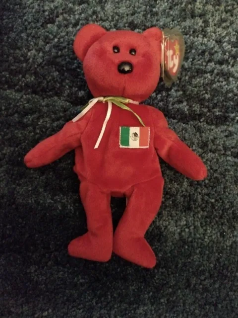 Ty Beanie Baby Bear Osito The Mexican Bear 1999 Retired With Tags