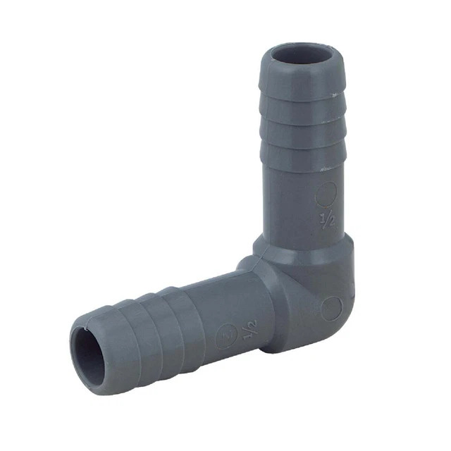 Boshart 1/2 In. 90 Deg. Polypropylene Insert Elbow (1/4 Bend) UPPE-05 Pack of 10