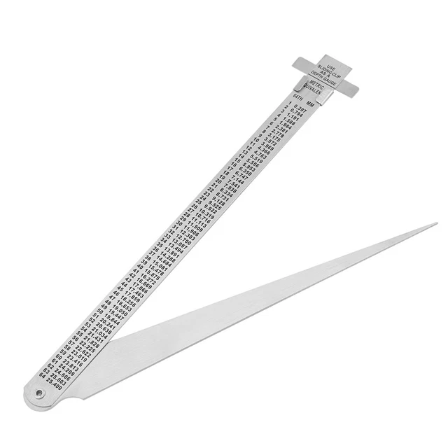 STAINLESS STEEL WELDING Taper Gauge Depth Ruler Holes Inspection Tool