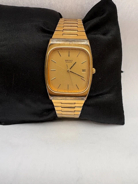 Montre Seiko Electra 360 Plaquée Or Avec Strass - Vintage Pour Homme - Occasion
