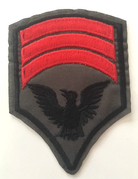 Patch Brodé Thermocollant US Navy Marines - Dimension 11 X 2,5 Cm - Fond Kaki - Écusson Militaire