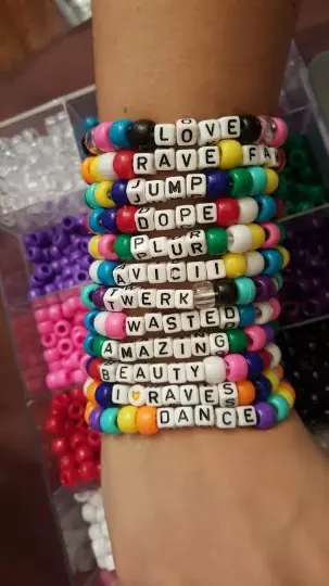 20 Custom Kandi Bracelets - EDM RAVE PLUR - rave bracelet - rave candy - vibes