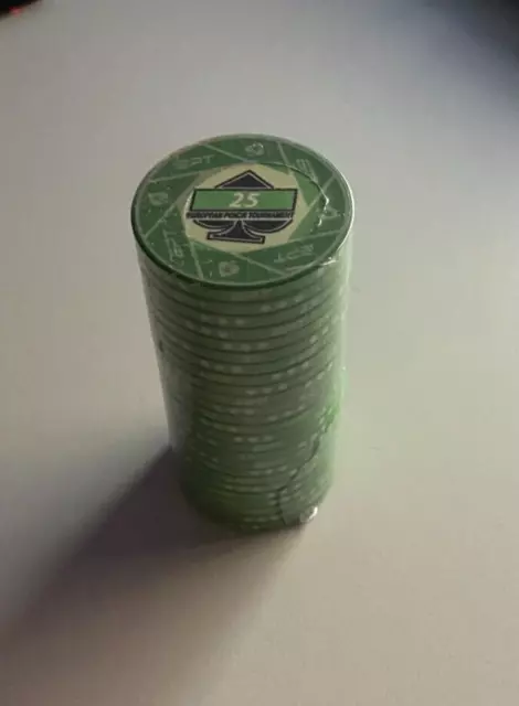 BLISTER da 25 Fiches - Poker chips ceramica replica NEW Graphic EPT Valore 25