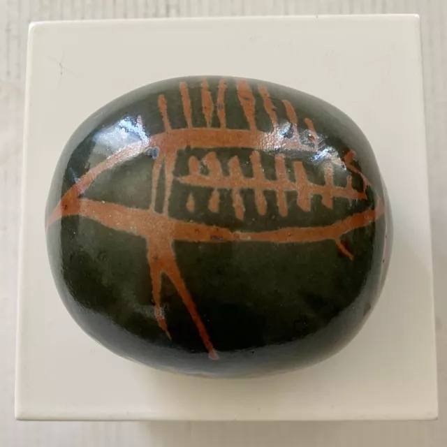 Larry Carnes Pottery Chumash Stone Based on Ojai California Petroglyph Designs