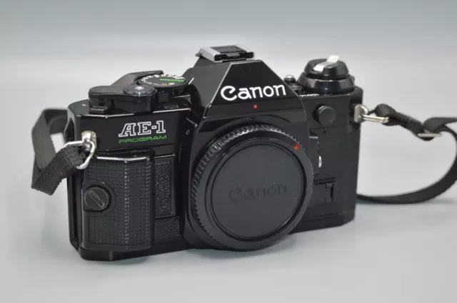 Canon AE1 Program SLR 35mm Vintage Film camera Body Black Fully serviced 1359413