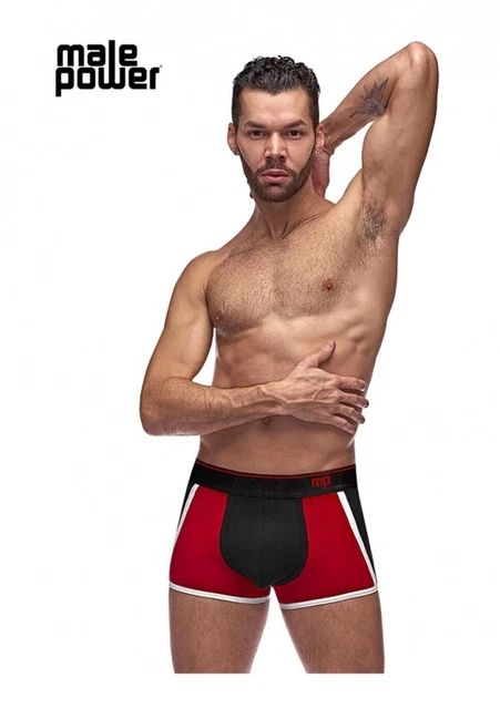 Boxer Retro Rosso e Nero S - XL Designer Pantaloni Sexy Elegante Bellissimi