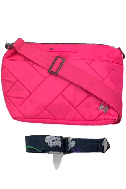 Lug RFID Quilted Crossbody Flare 2 Magenta