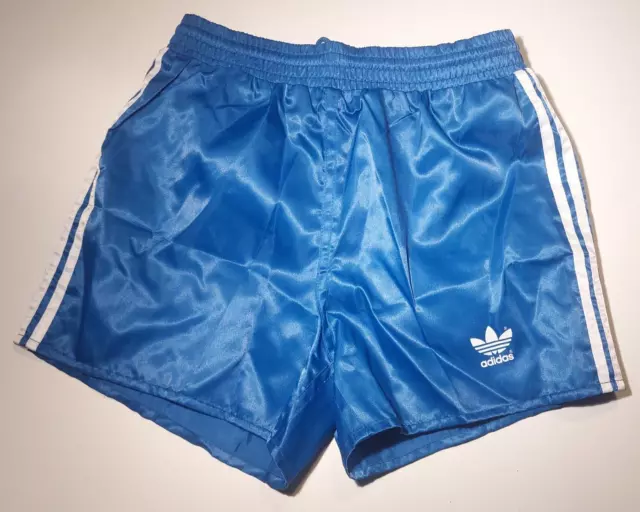 Adidas Sporthose, Samptoria, vintage, neu mit Erikett, blau Glanz, Größe 152