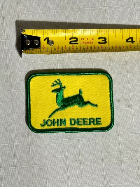 NOS Original Vintage John Deere Logo  Patch  Farm Heavy Equipment Tractor