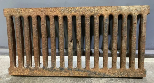"Poly Drain" Cast Iron Trench Drain Grate Section, 9.625 x 19.5