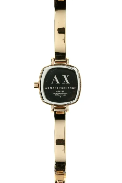 AX ARMANI EXCHANGE Womens AX4288 Crystal Rose Gold Encrusted Bangle 22mm Watch 2