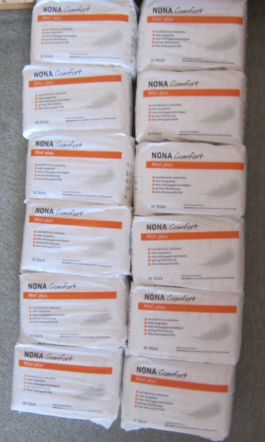 * 120 Stk.* NONA COMFORT MINI PLUS  Inkontinenz Einlagen  12x 10 Stk. NEU OVP