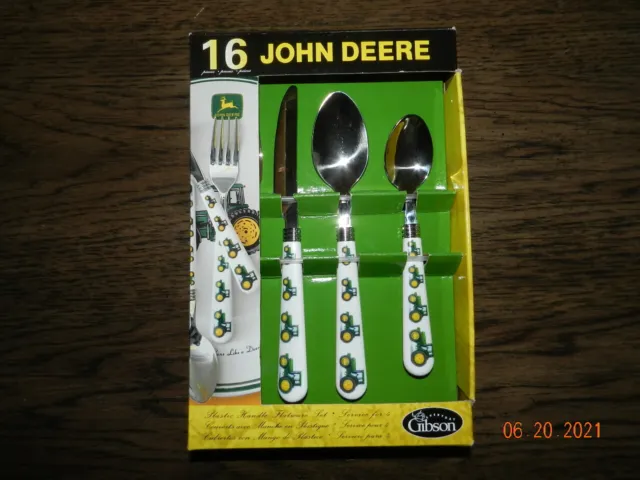 John Deere Gibson Flatware Silverware 16 Piece Set  * Service for 4 *